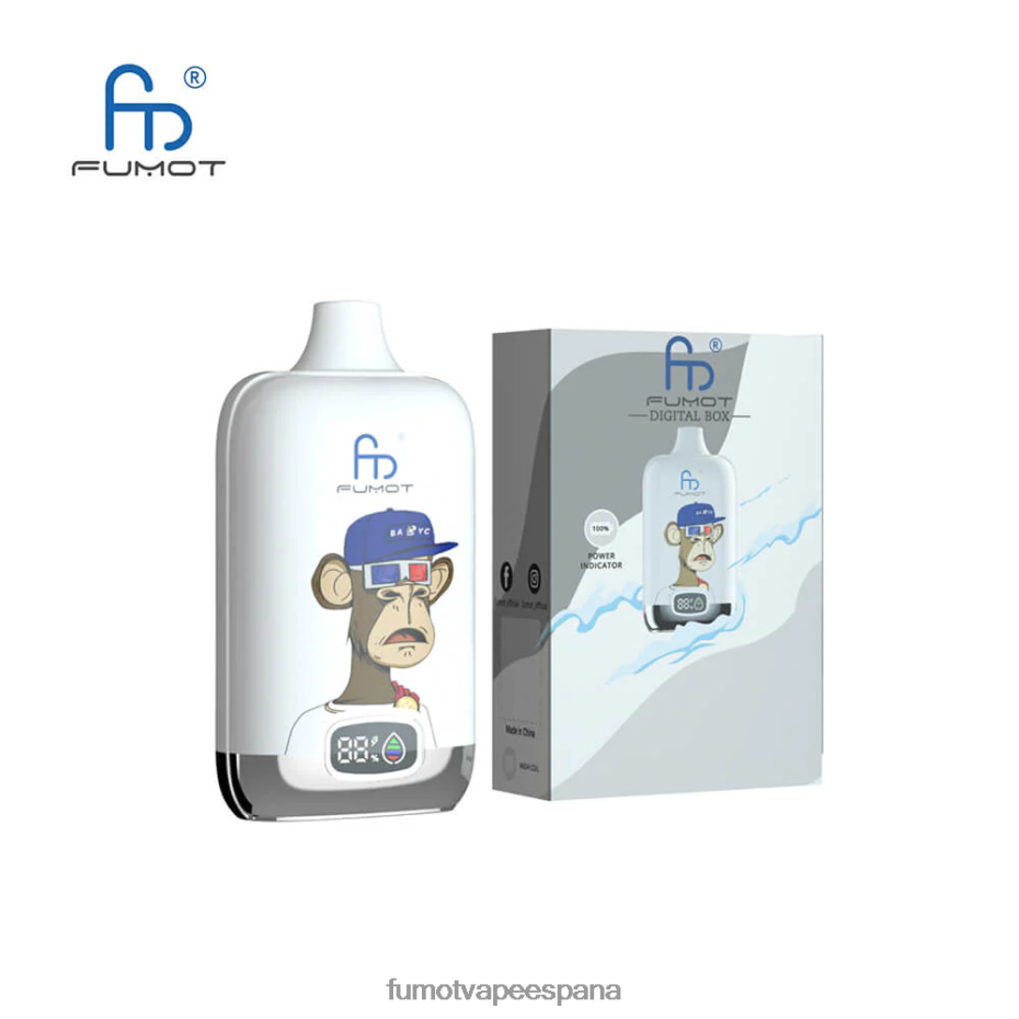 Fumot Digital Box 12000 cápsulas de vapeo desechables - 20 ml (1 pieza) hielo de plátano Fumot vape españa 2TBVR0112