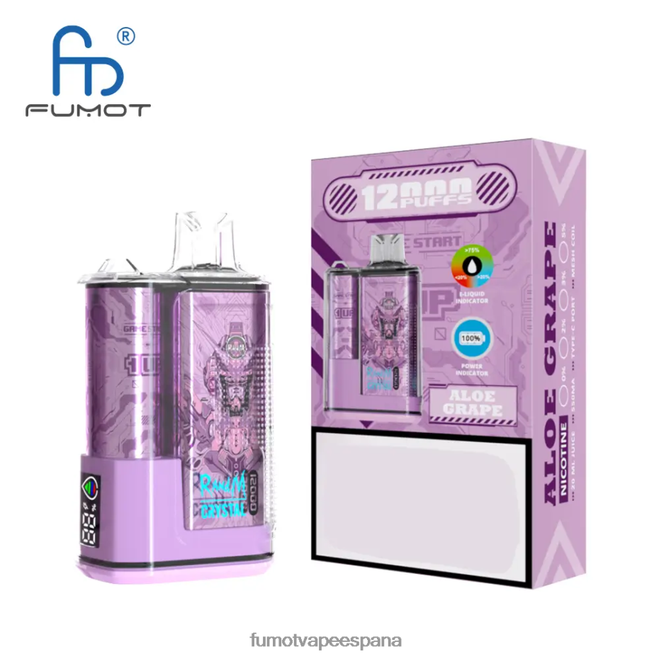 Fumot Crystal 1 pieza - 12000 caja de vapeo desechable 20ml fusión frutal Fumot sabores 2TBVR0267