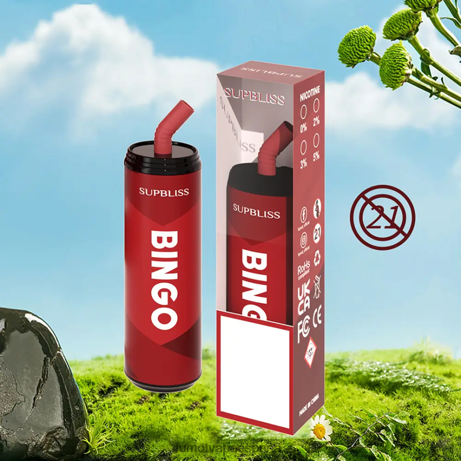 Fumot Supbliss Bingo 9000 bolígrafo vapeador desechable (1 pieza) - 18 ml frambuesa arándano Fumot vape precio 2TBVR0465