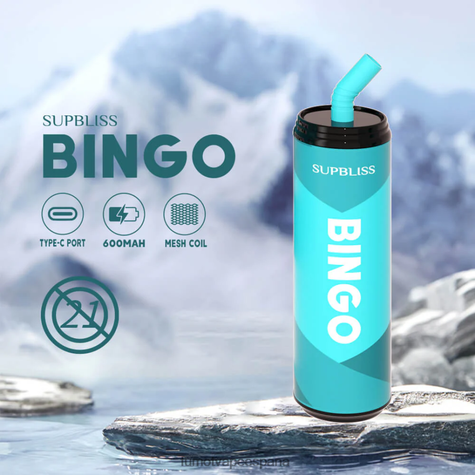 Fumot Supbliss Bingo 9000 bolígrafo vapeador desechable (1 pieza) - 18 ml frambuesa arándano Fumot vape precio 2TBVR0465