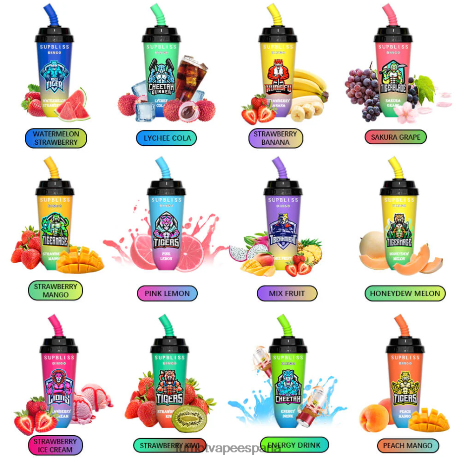 Fumot Supbliss Bingo Dispositivo de vapeo desechable 8000 de 16 ml (1 pieza) Fruta mezclada Fumot disposable vape 2TBVR0403