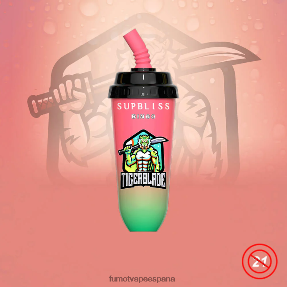 Fumot Supbliss Bingo Dispositivo de vapeo desechable 8000 de 16 ml (1 pieza) sandia fresa Fumot españa 2TBVR0411