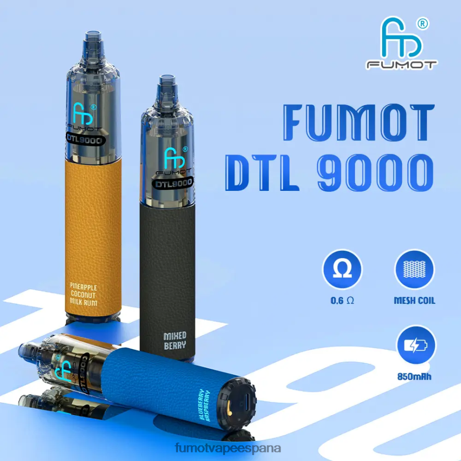 Fumot DTL bolígrafo vapeador desechable 9000- 18ml (1 pieza) energía de arándanos Fumot sabores 2TBVR0377