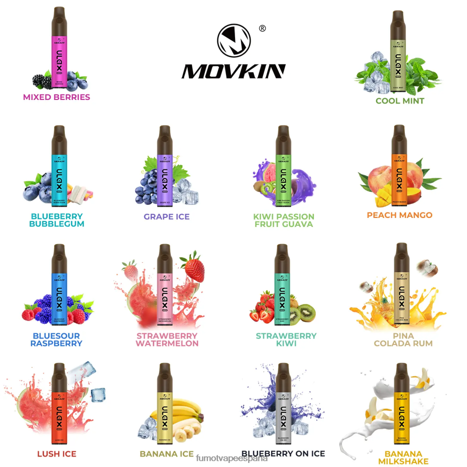 Fumot Movkin Ulax Vape desechable 6800, bobina de cerámica - 8 ml (1 pieza) arándano en hielo vaporizador Fumot 2TBVR0319