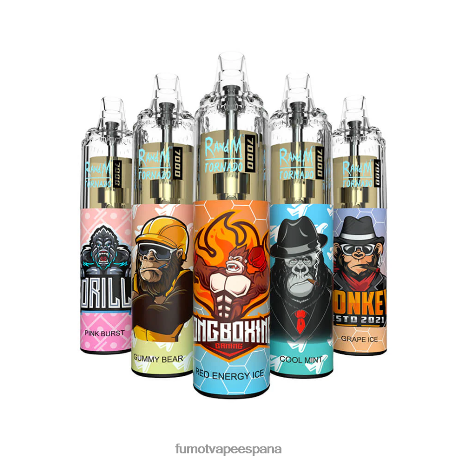 Fumot Tornado 7000 vapeador desechable 0% - 14ml (1 pieza) kiwi fresa Fumot vape españa 2TBVR0542