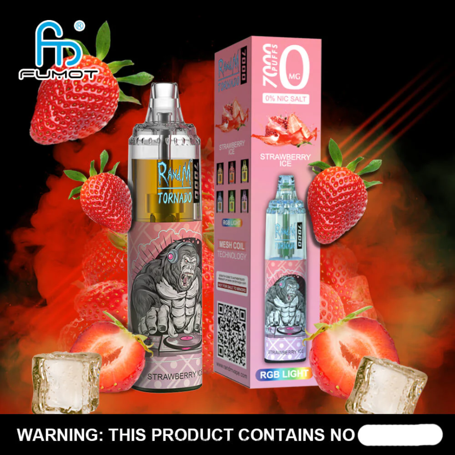 Fumot Tornado 7000 vapeador desechable 0% - 14ml (1 pieza) kiwi fresa Fumot vape españa 2TBVR0542