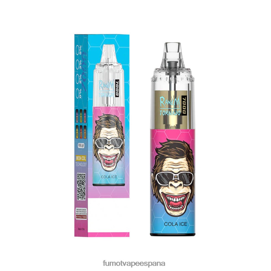 Fumot Tornado Pluma vaporizador desechable 7000 - 14 ml (1 pieza) caramelo de durazno y arándanos Fumot precio 2TBVR086