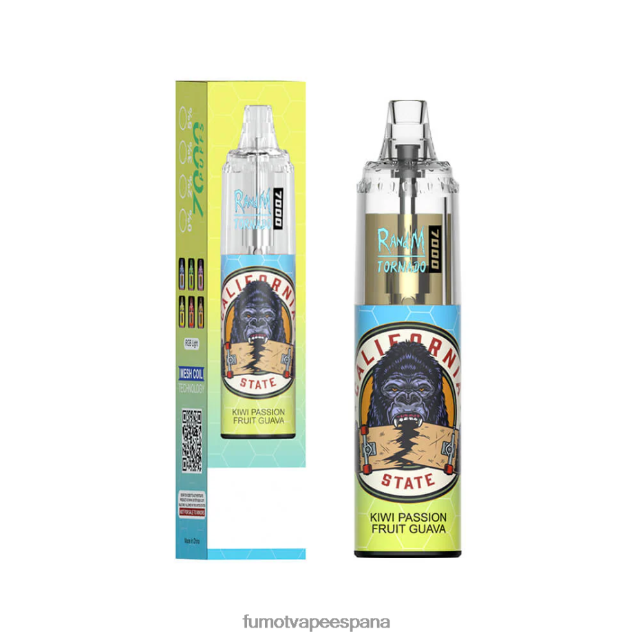 Fumot Tornado Pluma vaporizador desechable 7000 - 14 ml (1 pieza) caramelo de durazno y arándanos Fumot precio 2TBVR086