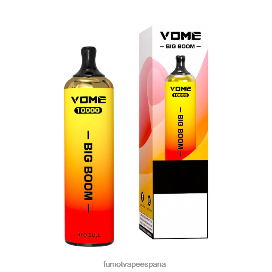 Fumot Vome Big Boom bolígrafo vapeador desechable 10000 - 20ml (1 pieza) Toro rojo Fumot vape 2TBVR0444